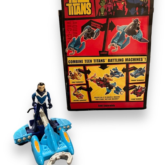 Teen Titans Aqualad Vac-Cycle Action Figure and Vehicle DC Comics 2004 Toy RARE - Picture 2 of 7